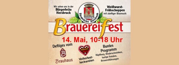 Brauereifest am 14. Mai von 10 bis 18 Uhr Volksfestleckereien vonn Schausteller-Wild.de