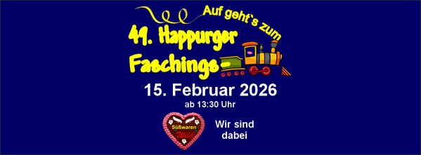 49. Happurger Faschingszug am 15. Februar 2026 ab 13:30 Uhr Wir sind dabei - Schausteller-Wild.de mit Volksfestleckerein